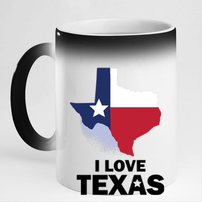 Texas Love 11oz Black Color Changing Mug