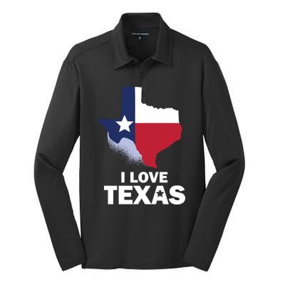 Texas Love Silk Touch Performance Long Sleeve Polo