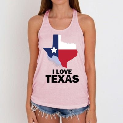 Texas Love Women's Knotted Racerback Tank