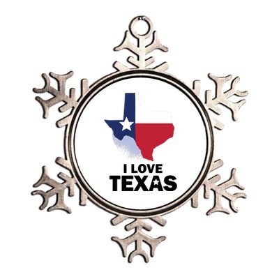 Texas Love Metallic Star Ornament