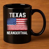 Texas Neanderthal  11oz C Handle Ceramic Mug