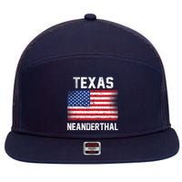Texas Neanderthal  7 Panel Mesh Trucker Snapback Hat