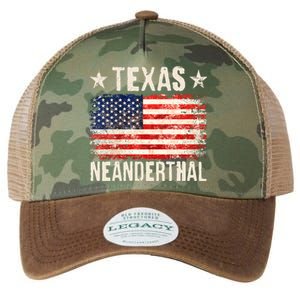 Texas Neanderthal Distressed US Flag Legacy Tie Dye Trucker Hat