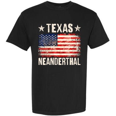 Texas Neanderthal Distressed US Flag Garment-Dyed Heavyweight T-Shirt