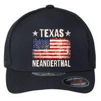 Texas Neanderthal Distressed US Flag Flexfit Unipanel Trucker Cap