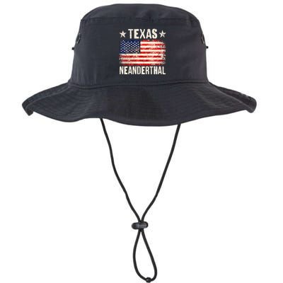 Texas Neanderthal Distressed US Flag Bucket Hat
