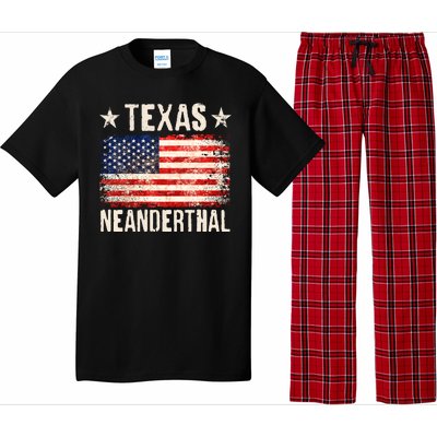 Texas Neanderthal Distressed US Flag Pajama Set