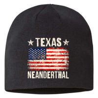 Texas Neanderthal Distressed US Flag Sustainable Beanie