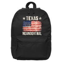 Texas Neanderthal Distressed US Flag 16 in Basic Backpack