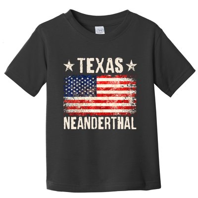 Texas Neanderthal Distressed US Flag Toddler T-Shirt
