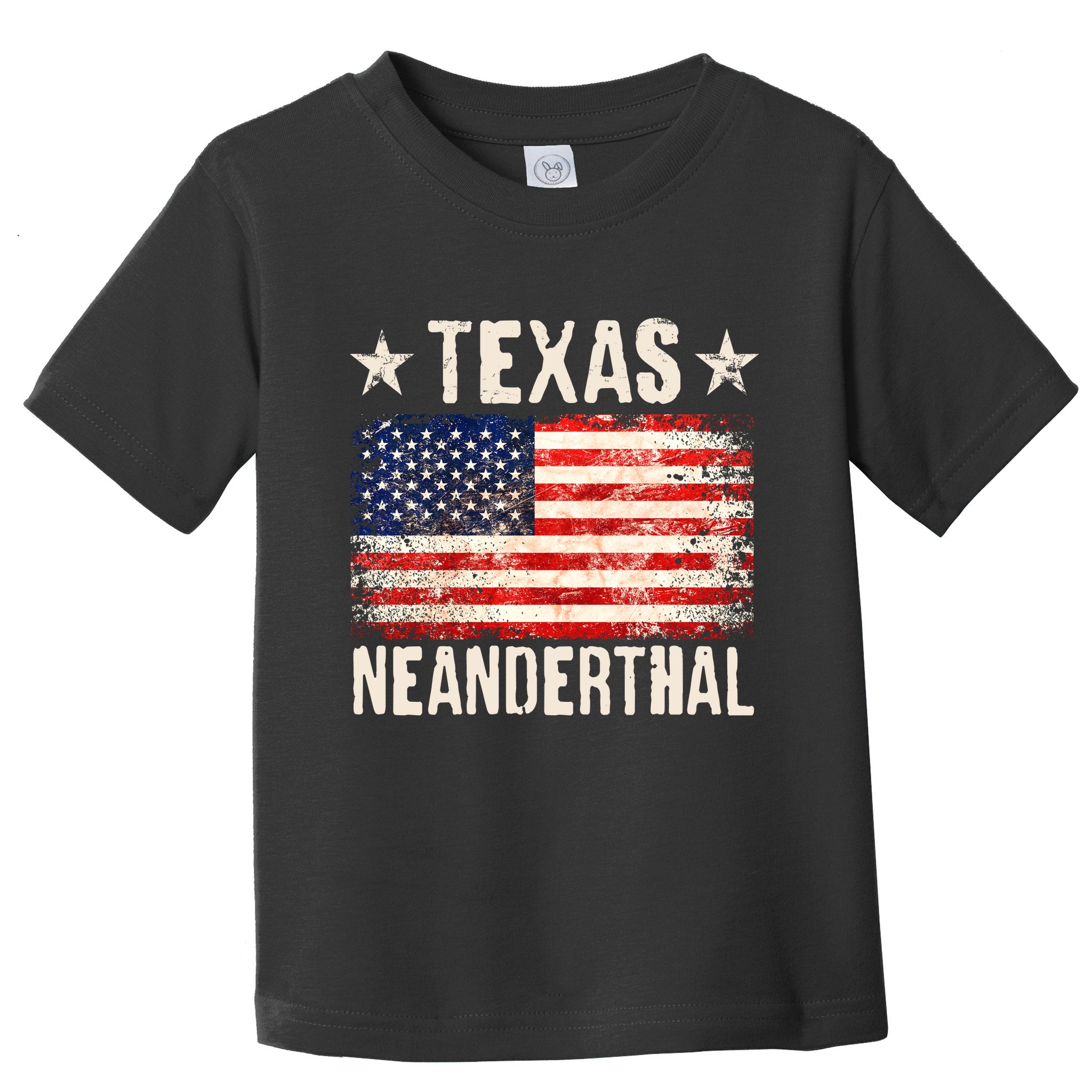 Texas Neanderthal Distressed US Flag Toddler T-Shirt