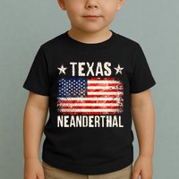 Texas Neanderthal Distressed US Flag Toddler T-Shirt