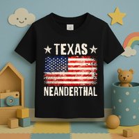 Texas Neanderthal Distressed US Flag Toddler T-Shirt