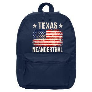 Texas Neanderthal Distressed US Flag 16 in Basic Backpack