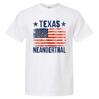 Texas Neanderthal Distressed US Flag Garment-Dyed Heavyweight T-Shirt