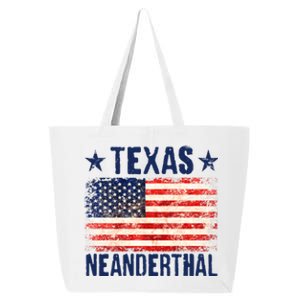 Texas Neanderthal Distressed US Flag 25L Jumbo Tote