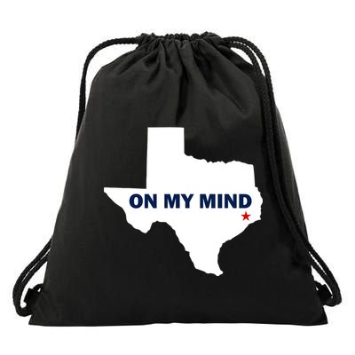 Texas On My Mind Hurricane Harvey Relief Drawstring Bag