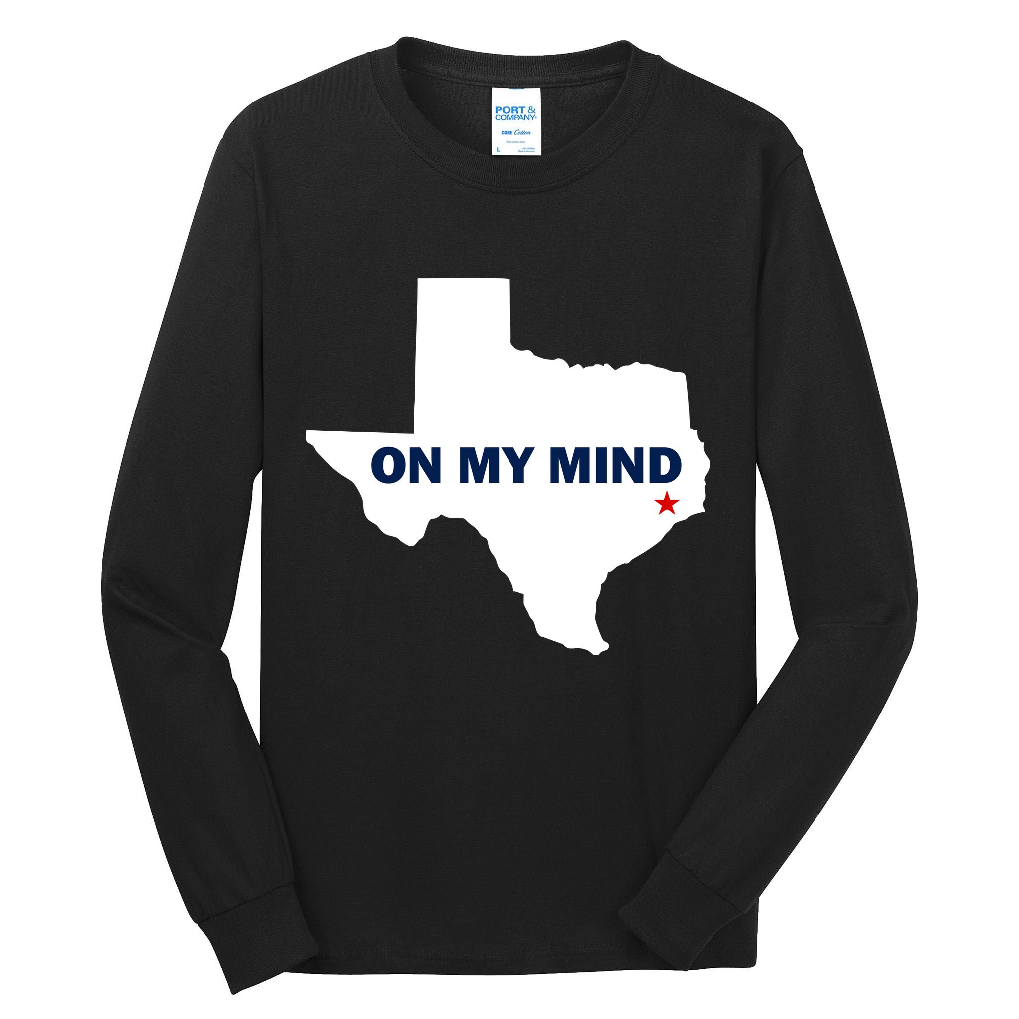 Texas On My Mind Hurricane Harvey Relief Tall Long Sleeve T-Shirt