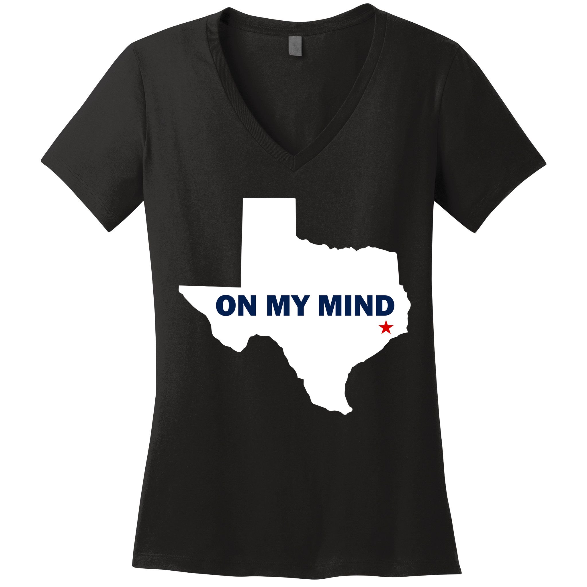 Texas On My Mind Hurricane Harvey Relief Women's V-Neck T-Shirt