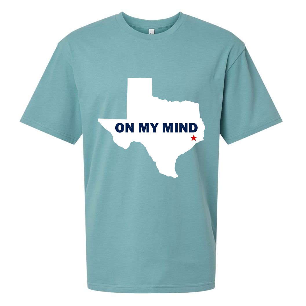 Texas On My Mind Hurricane Harvey Relief Sueded Cloud Jersey T-Shirt