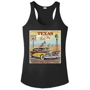 Texas Road Trip Route 66 Classic Car Ladies PosiCharge Competitor Racerback Tank