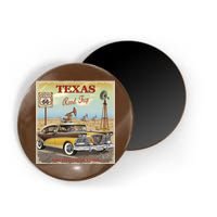 Texas Road Trip Route 66 Classic Car Magnet