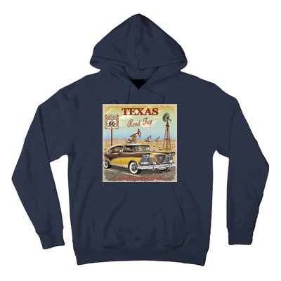 Texas Road Trip Route 66 Classic Car Hoodie