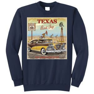 Texas Road Trip Route 66 Classic Car Sweatshirt