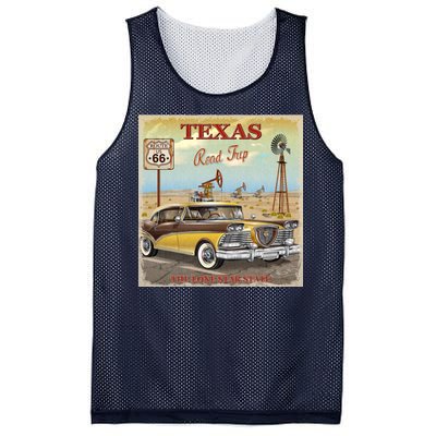 Texas Road Trip Route 66 Classic Car Mesh Reversible Basketball Jersey Tank