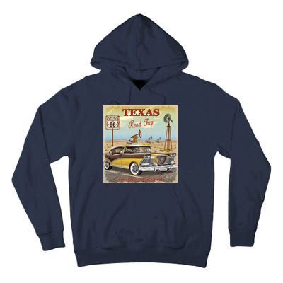 Texas Road Trip Route 66 Classic Car Tall Hoodie