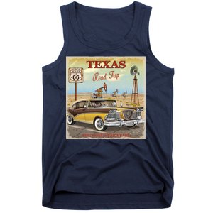 Texas Road Trip Route 66 Classic Car Tank Top