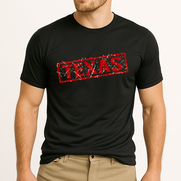 Texas Stamp of Approval Distressed Cooling Performance Crew T-Shirt