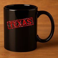 Texas Stamp of Approval Distressed 11oz C Handle Ceramic Mug