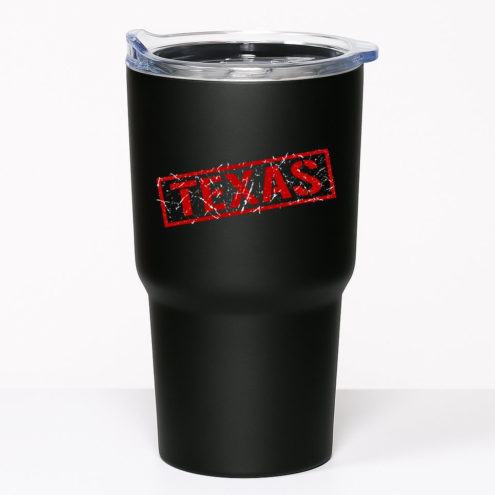 Texas Stamp of Approval Distressed Tumbler