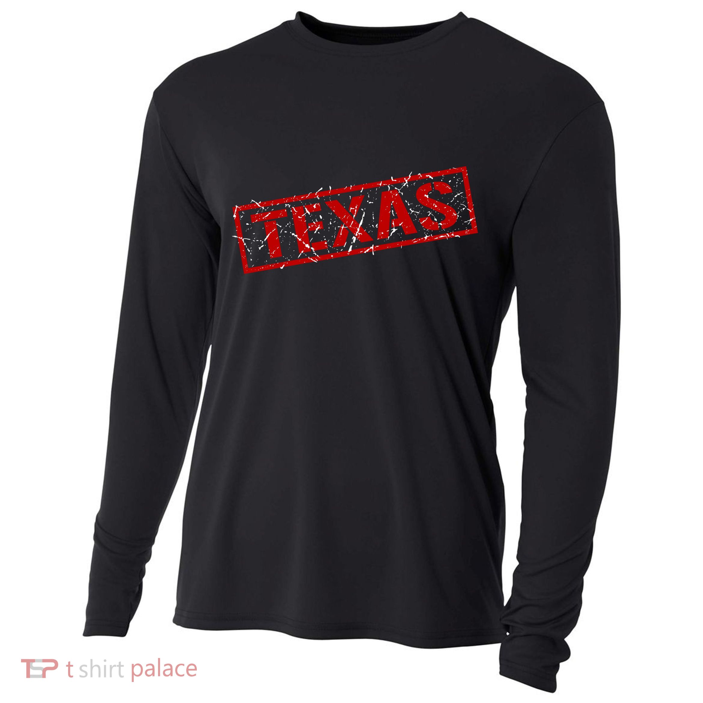 Texas Stamp of Approval Distressed Cooling Performance Long Sleeve Crew