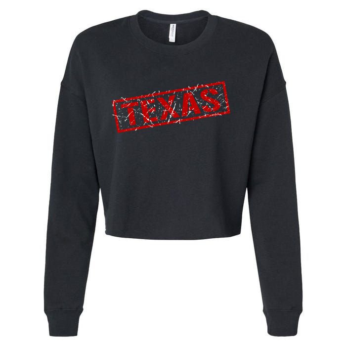 Texas Stamp of Approval Distressed Cropped Pullover Crew