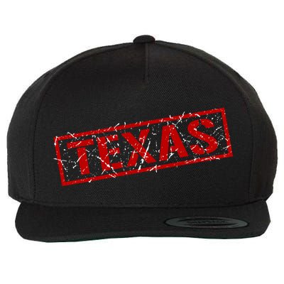 Texas Stamp of Approval Distressed Wool Snapback Cap