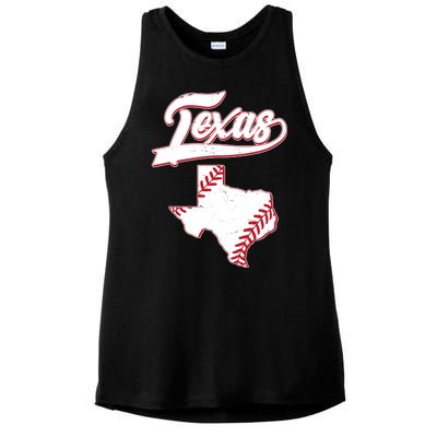 Texas State Baseball Fan Ladies PosiCharge Tri-Blend Wicking Tank