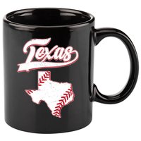 Texas State Baseball Fan 11oz C Handle Ceramic Mug