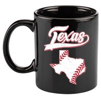 Texas State Baseball Fan 11oz C Handle Ceramic Mug