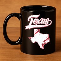 Texas State Baseball Fan 11oz C Handle Ceramic Mug