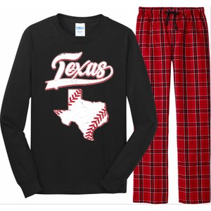 Texas State Baseball Fan Long Sleeve Pajama Set