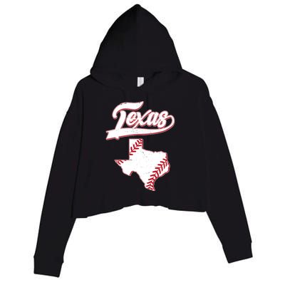 Texas State Baseball Fan Crop Fleece Hoodie