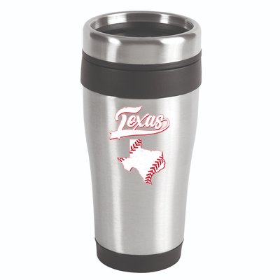 Texas State Baseball Fan 16oz Travel Tumbler