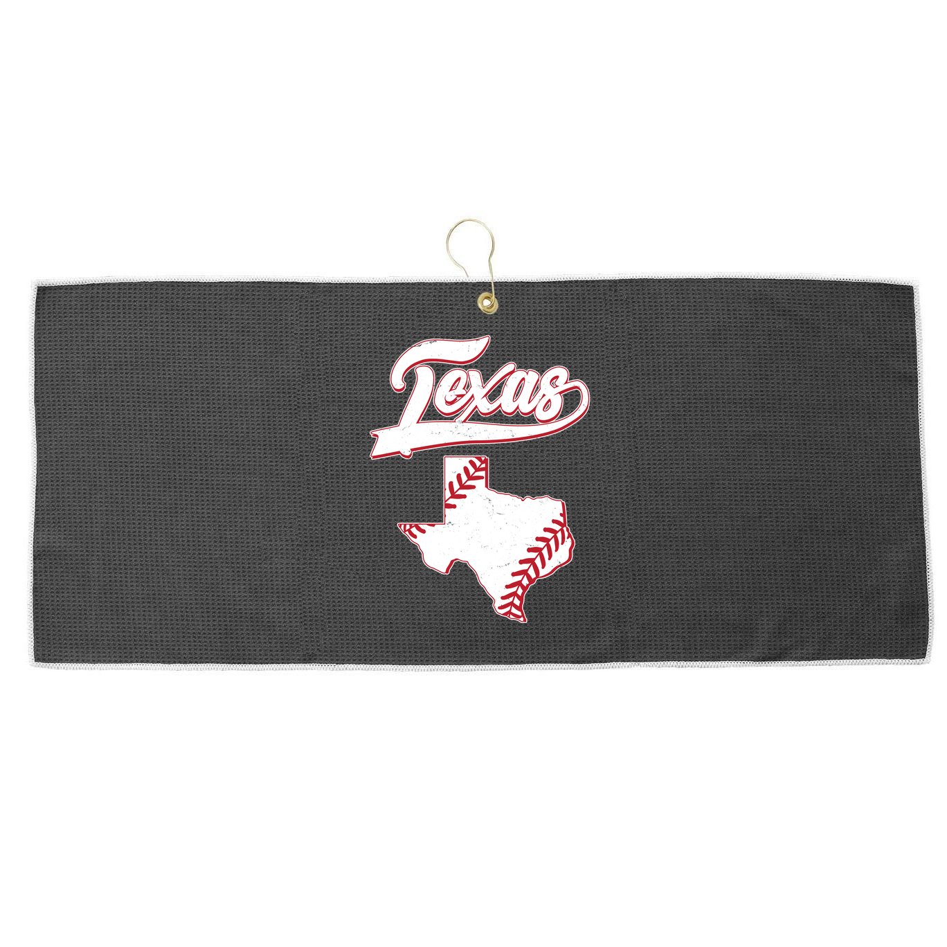 Texas State Baseball Fan Large Microfiber Waffle Golf Towel