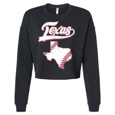 Texas State Baseball Fan Cropped Pullover Crew