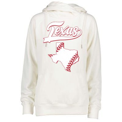 Texas State Baseball Fan Womens Funnel Neck Pullover Hood