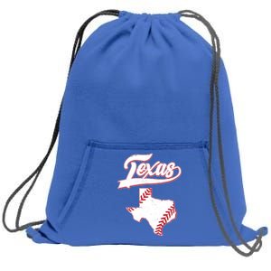 Texas State Baseball Fan Sweatshirt Cinch Pack Bag