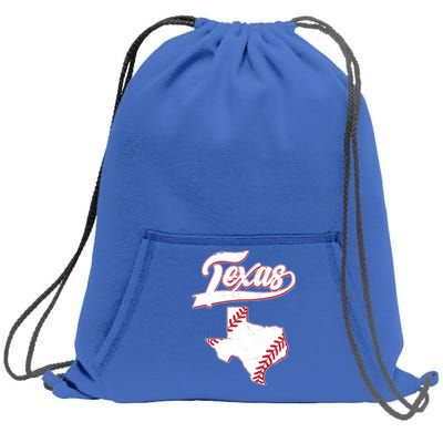 Texas State Baseball Fan Sweatshirt Cinch Pack Bag