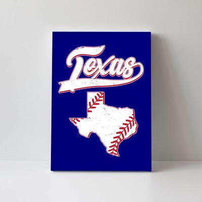 Texas State Baseball Fan Canvas